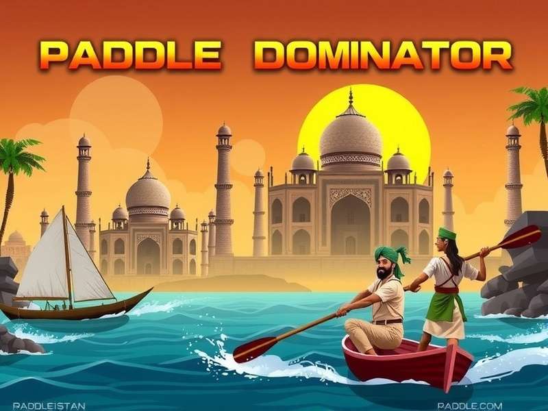 Paddle Dominator - India's Most Loved Paddle Game Paddle Dominator Game Banner featuring Indian landmarks and players